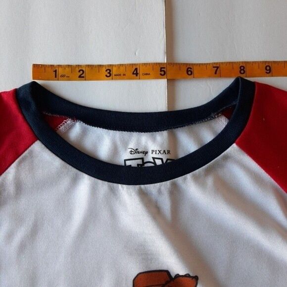 Disney Pixar Toy Story 4 T Shirt Top Raglan Sleeve Toy To the World Size L - Picture 10 of 11